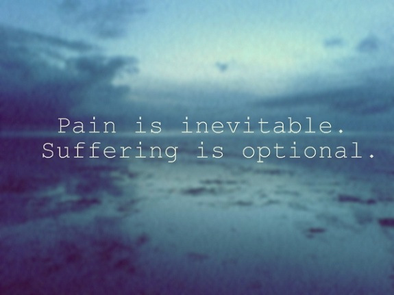 pain is inevitable. suffering is optional